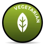 This meal is strictly Vegetarian Vegetarian